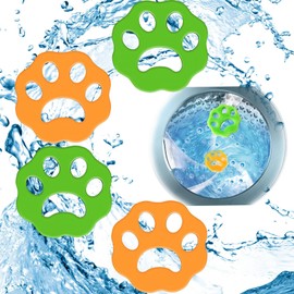 Ywwltt Pet Hair Remover Washing Machine, 4 Pack Laundry Hair Catcher Washing Machine, Cat Hair Remover Washing Machine, Hair Remover for Laundry, for Dog Hair, Cat Fur and All Pets