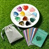 12 Heart Stones Lucky Charm, Colourful Crystals for Gifting