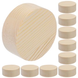 10pcs DIY Crafts Wood Slices Plinth Round Block Unpainted Wooden Chip Decorations Blank Model Board Natural Beige Coaster Photo Prop Christmas Wedding Ornament Hand Painting