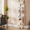 TUTOTAK Bookshelf, 6-Tier Tall Book Shelf, Narrow Bookcase for Small