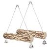 2pcs Pet Birds Parrots Wooden Swing Stand Bar Safety Toy