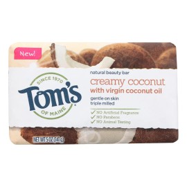 Tom's of Maine Coconut Beauty Bar Case of 6 5 oz Facial Cleanser UD_Tom's of Maine Beauty Bar-Coconut-Case of 6-5 Oz