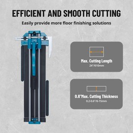 GarveeTech GarveeTech Manual Tile Cutter - Double Rails Precision, Guide Accuracy, 24-Inch Tungsten Cutter, Infrared Positioning, Anti-Skid Feet