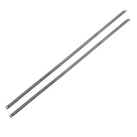 sourcingmap Extension Spring - 1mm Wire Dia , 5mm OD , 300mm Free Length Spring Steel Small Dual Hook Tension Spring 2pcs