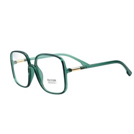 Shiratori Woman's New Retro Blue Light Blocking Glasses Oversized Nerd Eyeglasses Frame Anti Blue Ray Computer Game Glasses Green