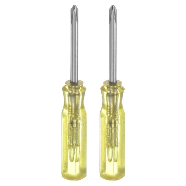 QUARKZMAN 2 Piece PH0 Mini Cross Screwdriver Set Small Screwdriver