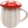 ICUP Mushroom Shaped 14 oz Ceramic Mug with Lid