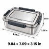 3-Compartment Stainless Steel Bento Lunch Box – Leak-Resistant Reusable Meal
