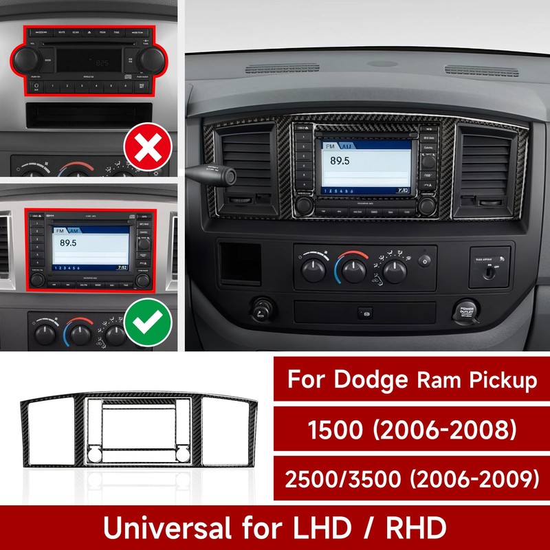 BRMYL Center Control CD Panel Decals for 2006 2007 2008