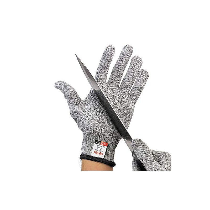 VViViD Cut Resistant Multi-Purpose Large Protective Gloves (3 Pair Value