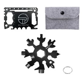 Pole Tip Snowflake and Credit Card Multitool Plus - 46 Features Valentines Gifts Birthday Gifts for Him Pocket Tool Set Easter Gifts Christmas Gifts Dad’s Gifts Ideas Hand Tools Camping Accessories