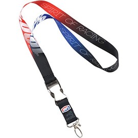 NEW 100% 100% LANYARD KEYCHAIN, RED/WHITE/BLUE, OS