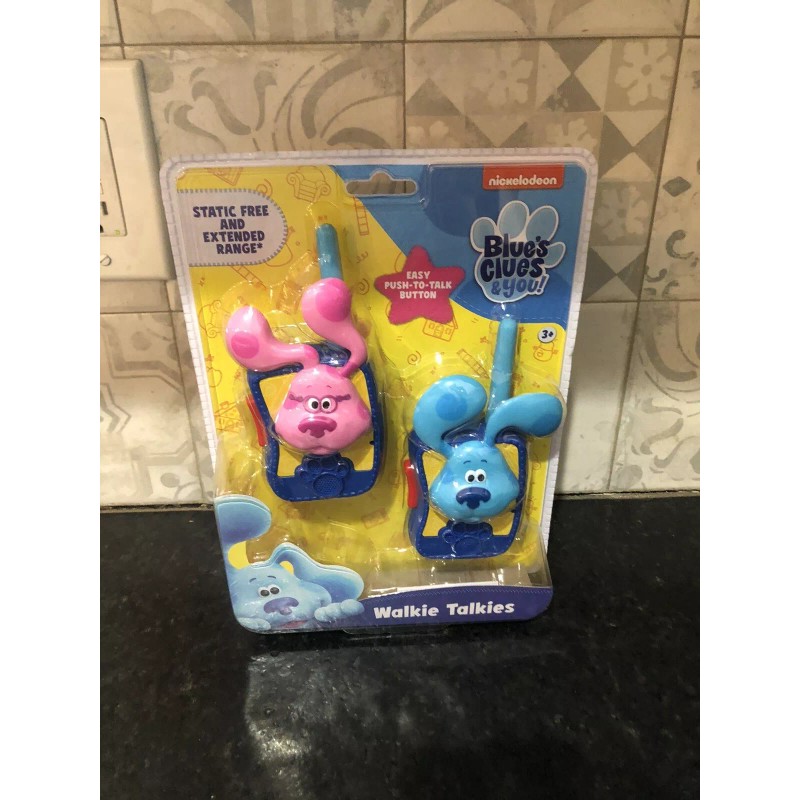 Blues Clues Characters Static-Free Long-Range Blue & Pink Kids Walkie