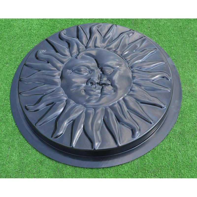 Concrete Mold Sun and Moon Plaster Concrete Stepping Stone Garden