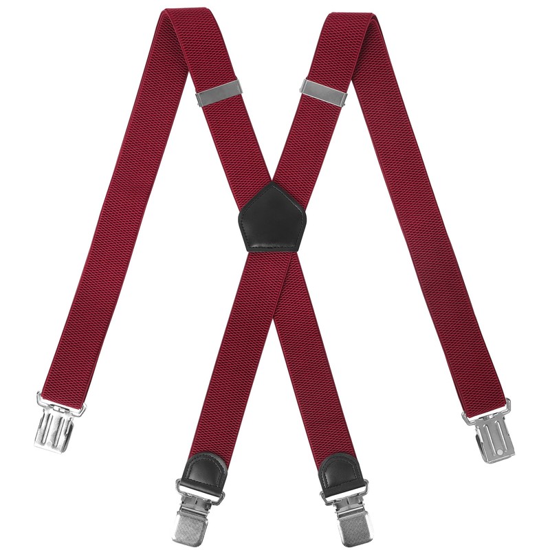 INYEEXUP Men's Braces Extra Strong with 4 Extra Strong Clips,
