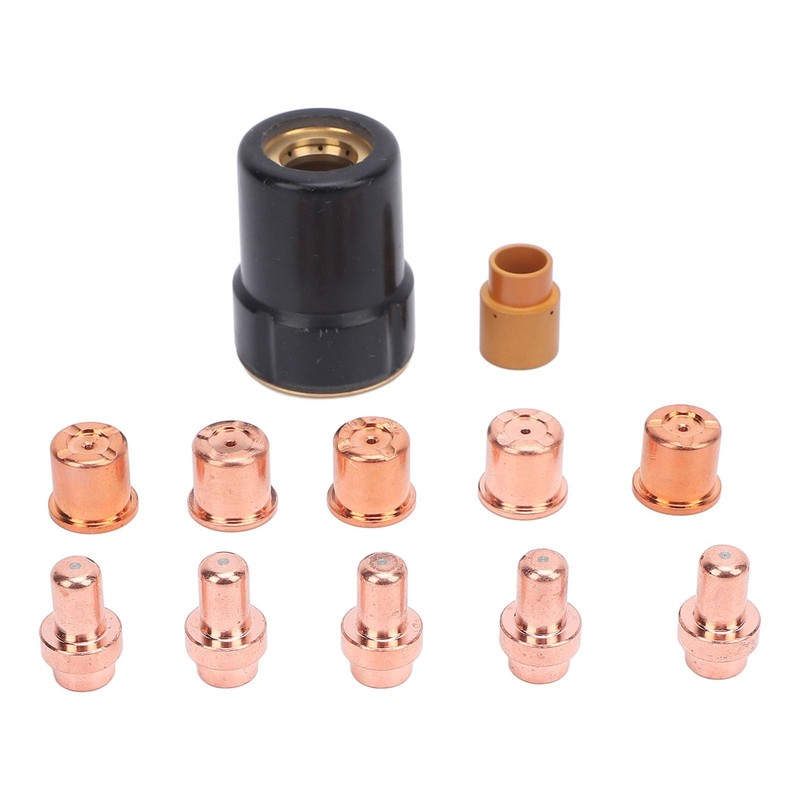 12Pcs Plasma Electrode Cutter Tips Kit, Brass Plasma Cutting Consumable