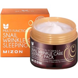 MIZON Snail Wrinkle Care Sleeping Pack 80ml – Mascarilla Facial de Noche con Baba de Caracol – Hidratante y Antiarrugas – Skin care, Crema Coreana de Cuidado de la Piel para Piel Seca o Sensible