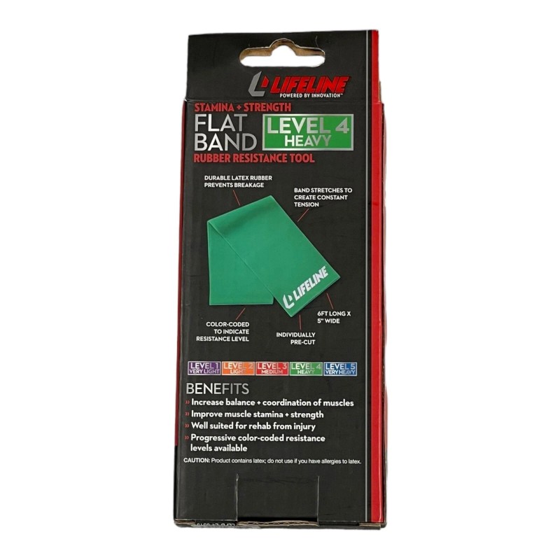 Lifeline Flat-Band Rubber Resistance tool Level 4 Heavy For Strength