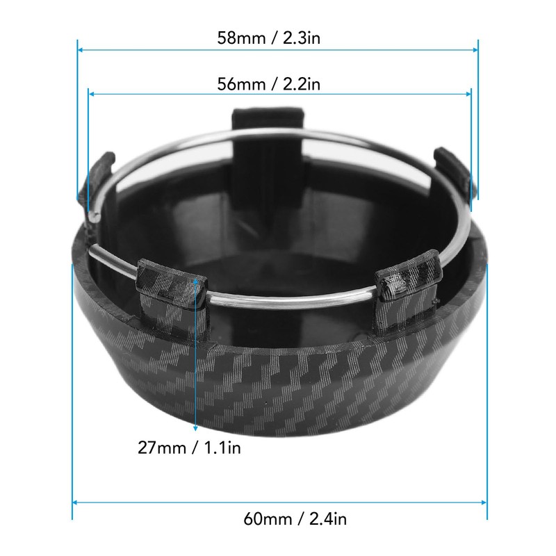 Tapas Centrales de Rueda de 60mm,Tapón de Centro de Rin
