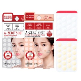 Mediheal A-Zero Shot Skin Trouble Spot Patch 80 Sheets/Acne Patch / 메디힐 에이제로샷 스킨 트러블 스팟 패치 80매/여드름 패치