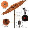 Blissun 9 ft Solar Umbrella with 32 LED Lights for