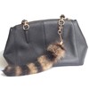Fosrion Real Raccoon Tail Fur Cat Bites Toy with Three