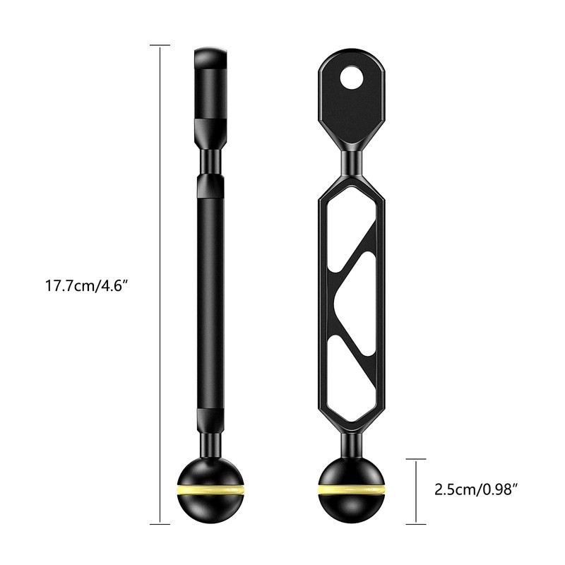 Sea Frogs 6" 15.24 cm Aluminium YS Adapter 1" Ball