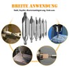 ExcInter 6Pcs HSS Center Drill Bits Set 1mm/1.5mm/2mm/2.5mm/3mm/5mm Countersink Kit