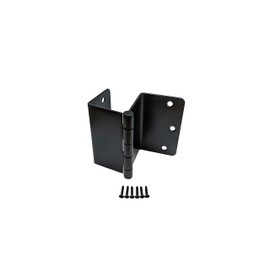 QCAA Heavy Duty 3.5" Swing Clear Offset Door Hinge Loose Pin, 1/4" Radius, Expandable Door Hinge, Power Coated Black, Made in Taiwan, 1 Pack