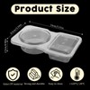50 Pcs Double Compartment Condiment Containers with Lids Disposable 2