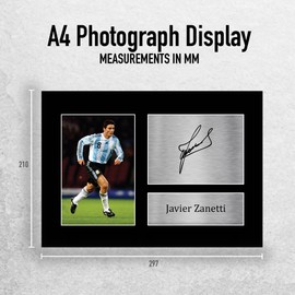 HWC Trading A4 Javier Zanetti Argentina Gifts Printed Signed Autograph Picture for Football Fans and Supporters