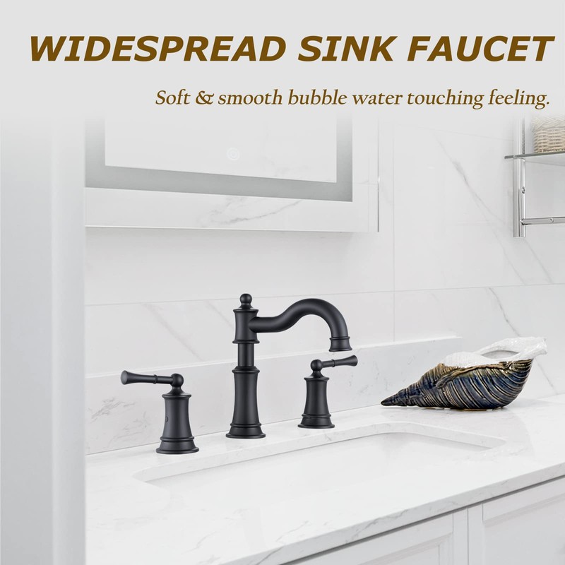WINKEAR Roman Bathroom Sink Faucet Deck Mount or Wall Mount