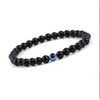 Evil Eye Bracelets for Men Mens Black Obsidian Stretchy Beaded