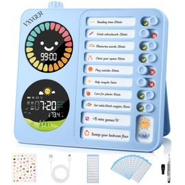VXVGER Visual Timer for Kids/ADHD with Two Color Screen, Countdown Timer Digital Planner Tool, Daily to-Do List for Schedule