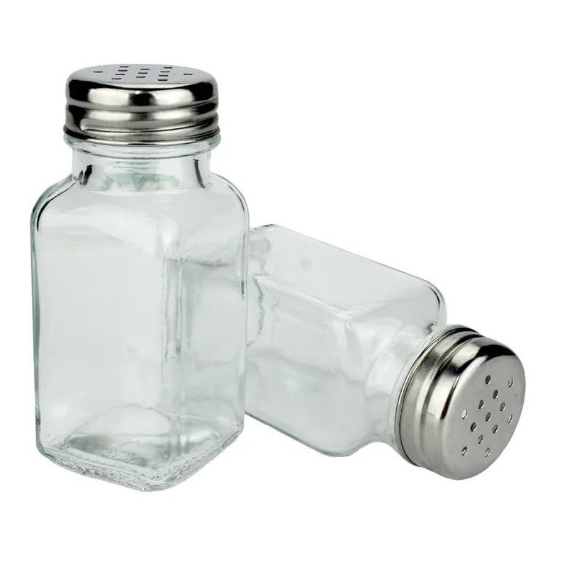 Celtic Cross Salt and Pepper Glass Shakers Screw Top Cutlery