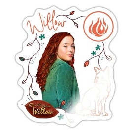 Spreadshirt A Girl Named Willow Willow With Fox Rufus Sticker, Max. 10 x 10 cm, 10 x 10 cm, Glossy White
