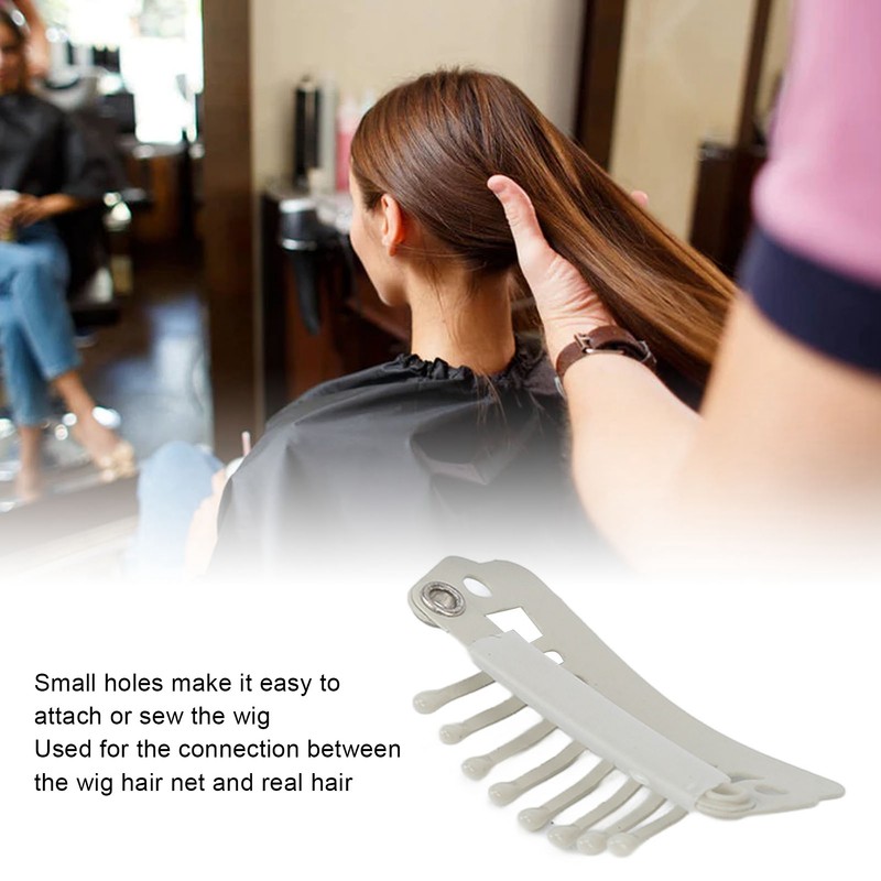 50pcs Hair Extension Clips Set Stainless Steel DIY 8 Teeth