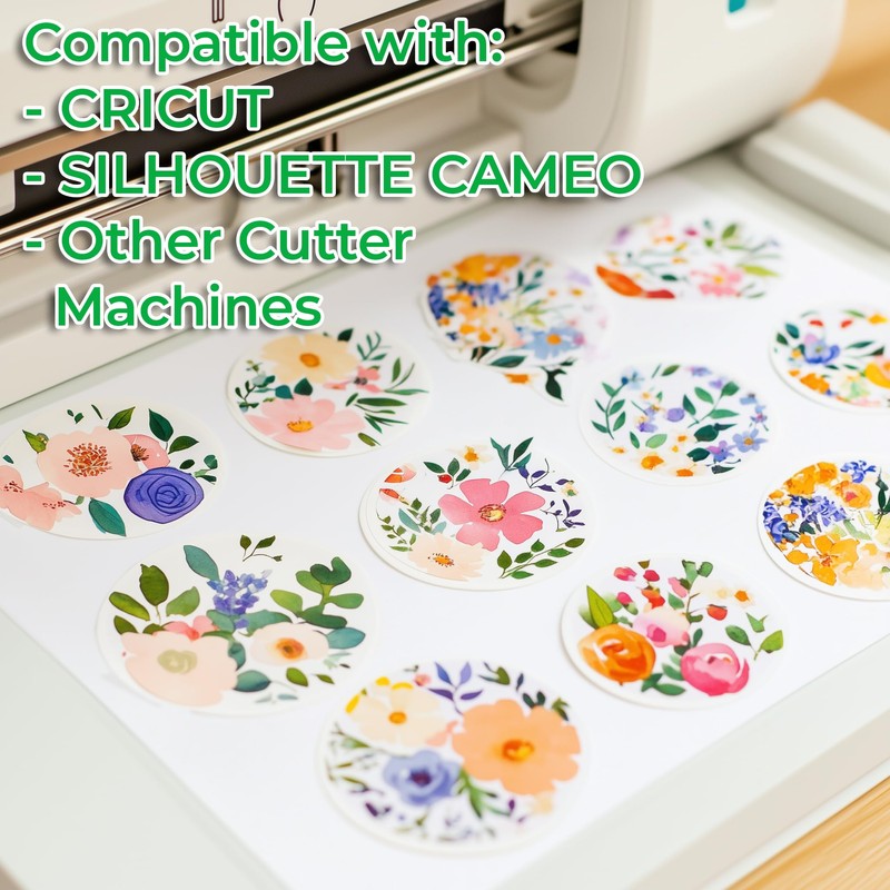 Evergreen Goods 20 Sheets Printable A4 Sticker Vinyl for Cricut