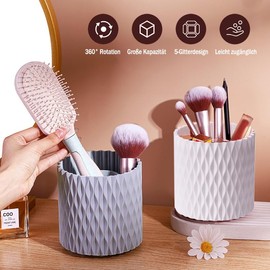 JWTEEE Dressing Table Organiser, Desktop Storage, Pen Holder Desk, Bathroom Organiser, Makeup Organiser for Dressing Table, Cosmetic Organiser Box, Skin Care Organiser (Grey)