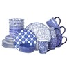 Selamica Ceramic Dinnerware Sets for 6, 24 Piece Plates and