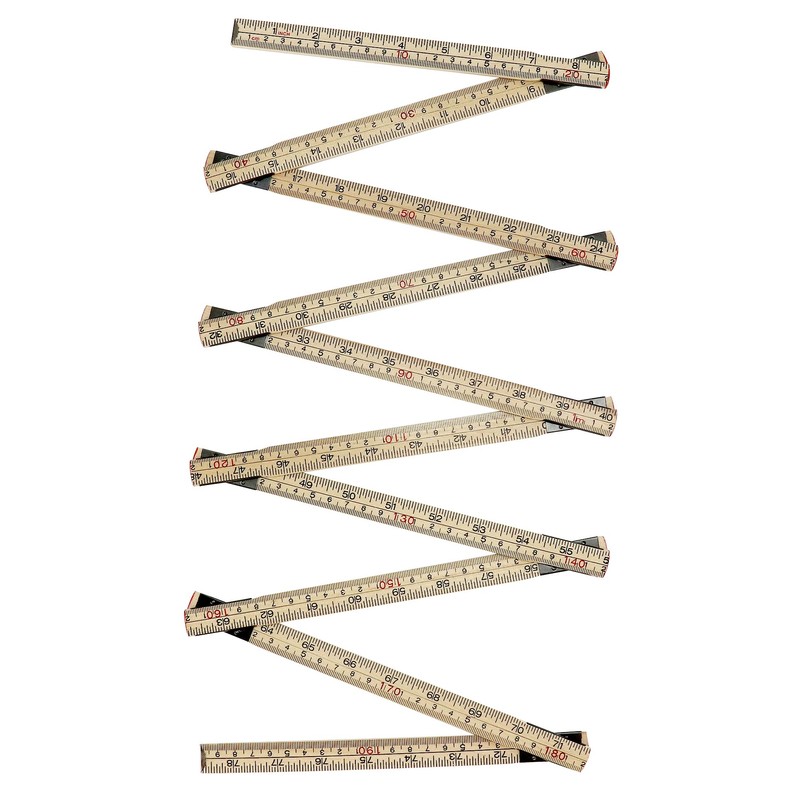 QWORK Folding Wood Rule, 4 Pack, 6FT 6 Inch Foldable