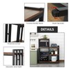 BRIGHTSHOW Kitchen Storage Shelf Bakers Rack, 6-Tier Coffee Bar Table,