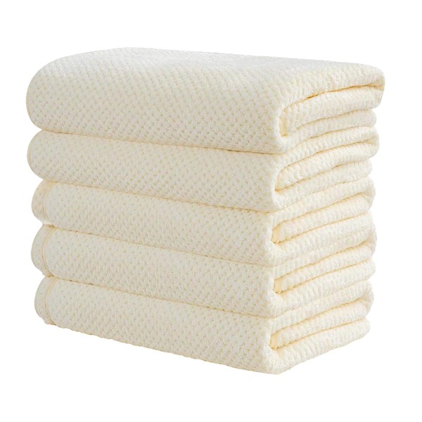 SONEIHOMIE Face Towels, Set of 5, 13.8 x 29.5 inches