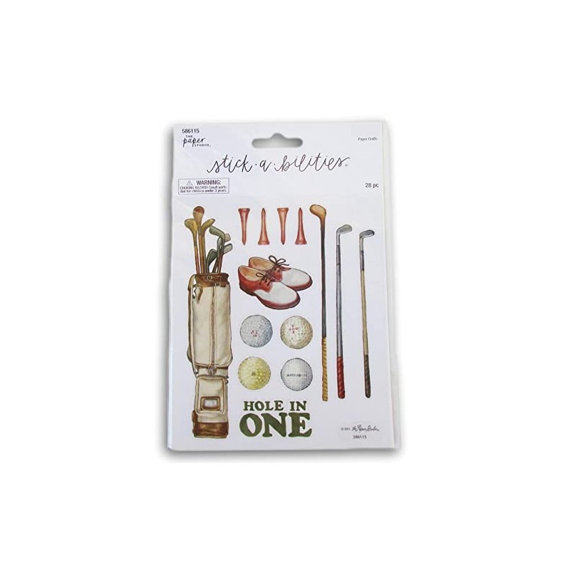 Craft Supply Hole in One Golf Stickers Adhesive Decals for