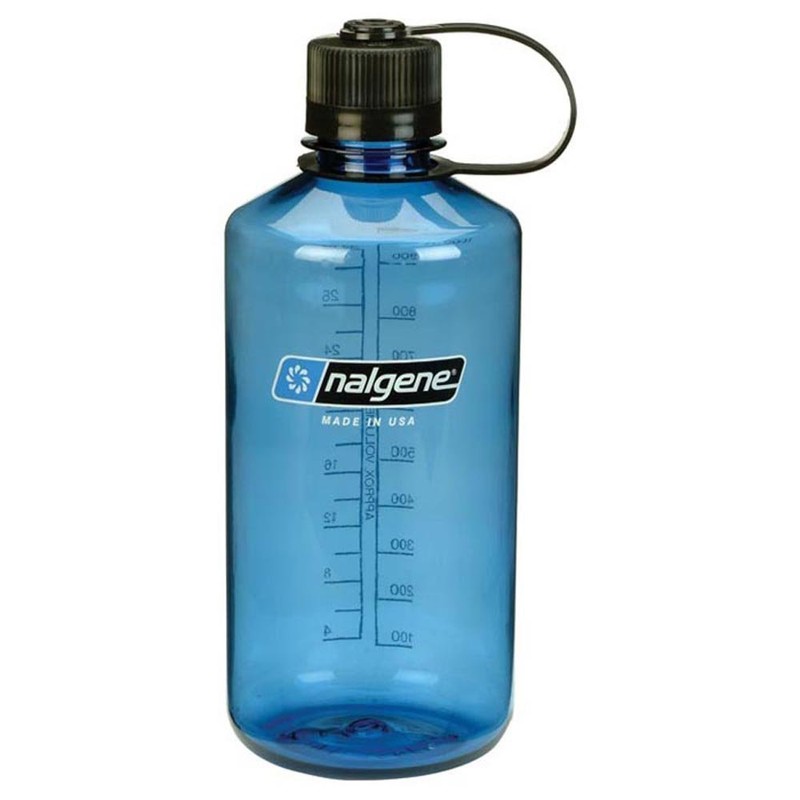 Nalgene Tritan Narrow Mouth BPA-Free Water Bottle, Slate Blue, 32