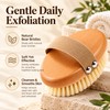 Natural Boar Bristle Body Brush – Wooden Bamboo Dry &