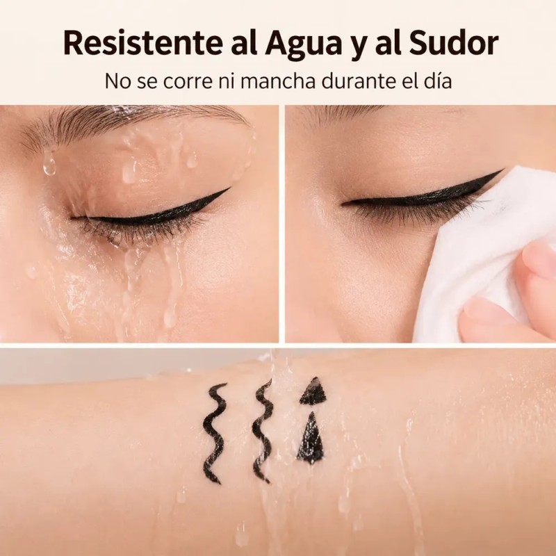 Delineador Líquido 2 En 1 Sello Sellado Impermeable Duradero