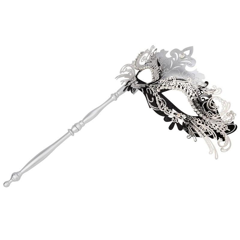 Hoshin Masquerade Mask with Stick, Mardi Gras Deecorations Venetian Masks