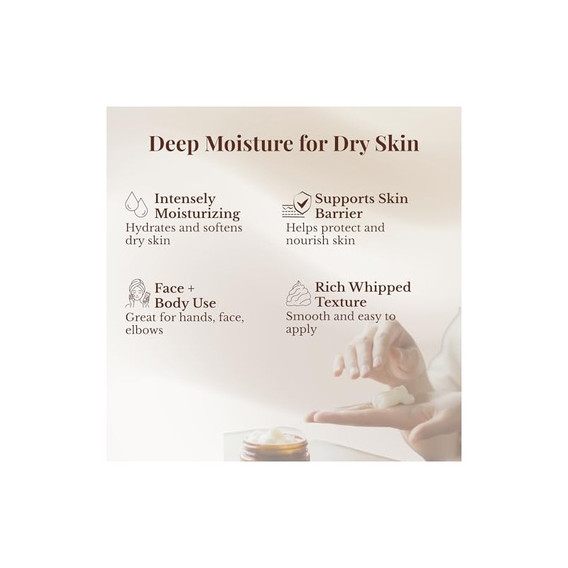 Whipped Tallow Honey Balm for Face & Skin, Beef Tallow