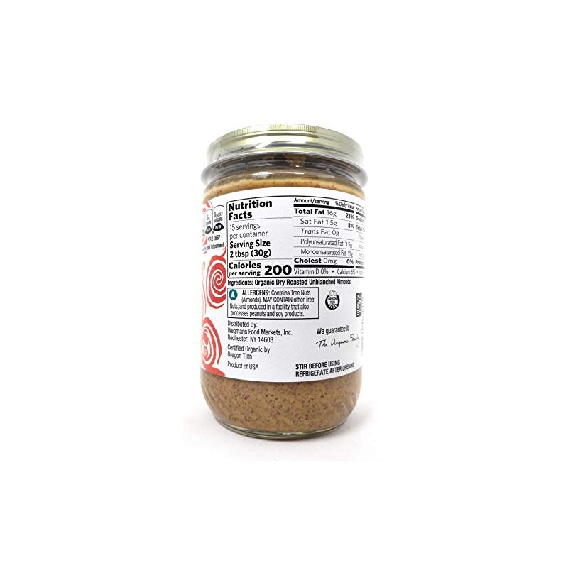 Wegmans Organic Almond Butter 2 Packs (Smooth)